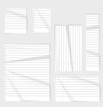 Notebook paper sheets Stock Illustration