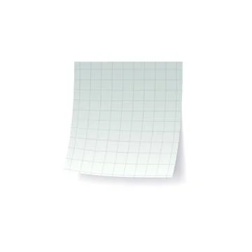 Notebook paper sticker note, vector realistic checkered sheet with curled edge Stock Illustration