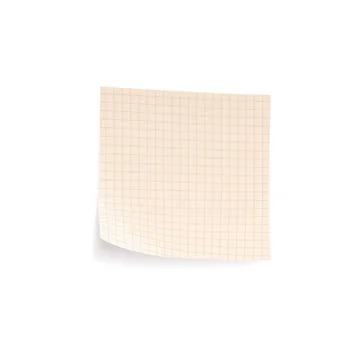 Notebook paper sticker note, vector realistic checkered sheet with curled corner Stock Illustration