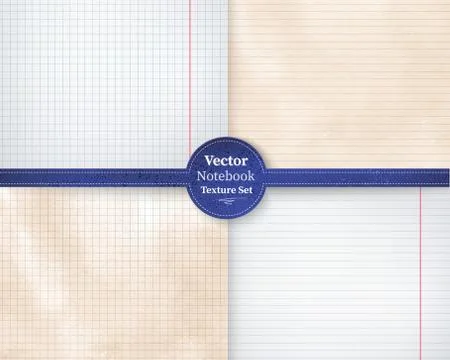 Notebook paper textures Stock Illustration