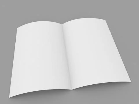 Notebook paper white mockup on a gray background. Stock Illustration