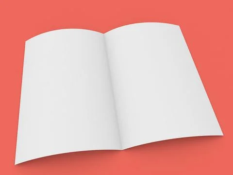 Notebook paper white mockup on a red background. Stock Illustration