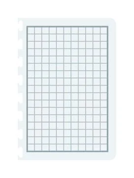 Notebook papers with lines and grid vector illustration Stock Illustration