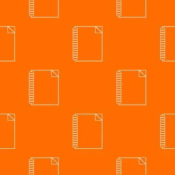 Notebook pattern vector orange 스톡 일러스트