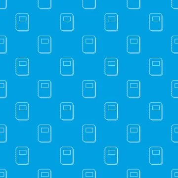 Notebook pattern vector seamless blue 스톡 일러스트
