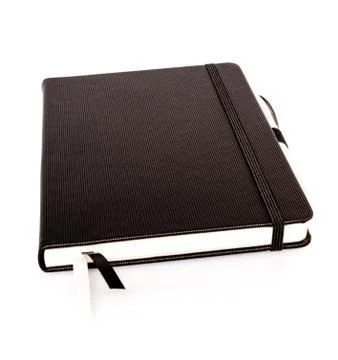 Notebook with pen Stock Photos
