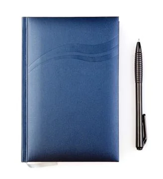 Notebook with pen Stock Photos