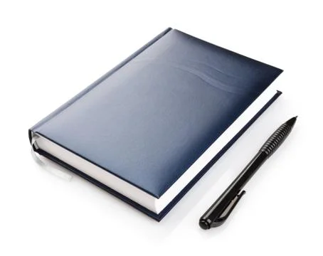 Notebook with pen Stock Photos