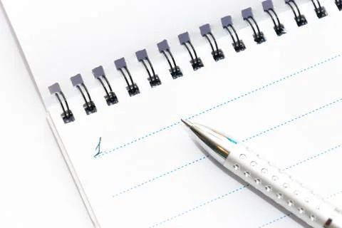 Notebook With Pen Stock Photos