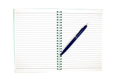 Notebook with pen Stock Photos