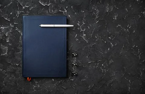 Notebook with pen Foto stock