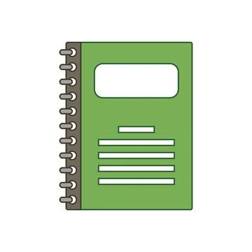 Notebook with pencil icon in flat style. Notepad document vector illustrati.. 스톡 일러스트