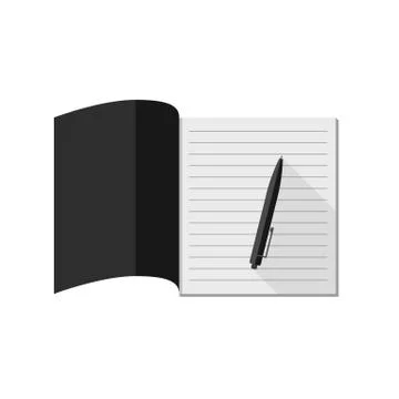 Notebook with pencil Stock Illustration