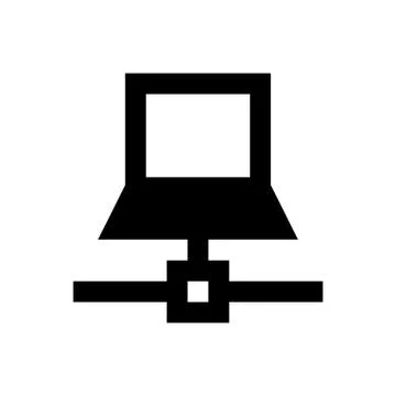 Notebook pixel perfect icon Illustrazione stock