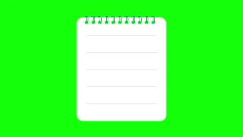 Notebook Professional Isolated Green Screen Stock Video Video stock 337165733