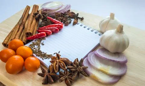 Notebook for recipes Stock Photos