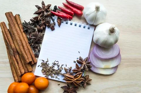 Notebook for recipes Stock Photos