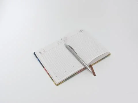 Notebook to record scheduled affairs Stock Photos