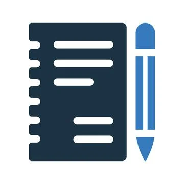 Notebook, register icon. Simple editable vector design isolated on a white .. Stock Illustration