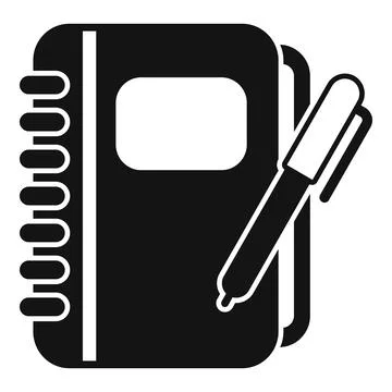 Notebook registration account icon simple vector. Factor id user Illustrazione stock