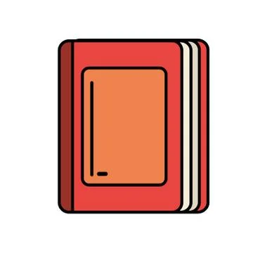 Notebook school isolated icon 스톡 일러스트