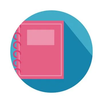 Notebook school supply block style icon Stock Illustration