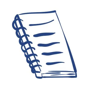 Notebook school supply free form style icon Stock Illustration