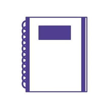 Notebook school supply isolated icon Stock Illustration