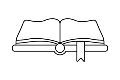 Notebook school supply open isolated icon Stock Illustration