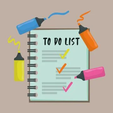 Notebook school with supply vector illustration Stock Illustration