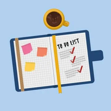 Notebook school with supply vector illustration Illustrazione stock