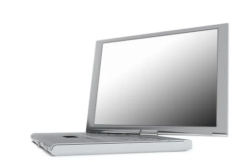 Notebook with screen rotated Stock Photos