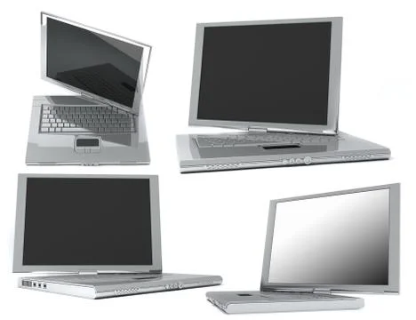 Notebook with screen rotated Stock Photos