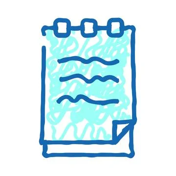 Notebook with scribbled notes outlining ideas or tasks Stock Illustration