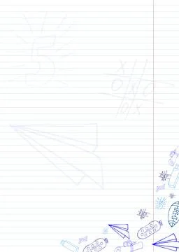 Notebook sheet with design for notes Stock Illustration