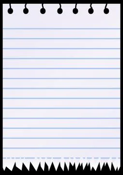 Notebook sheet. Stock Illustration