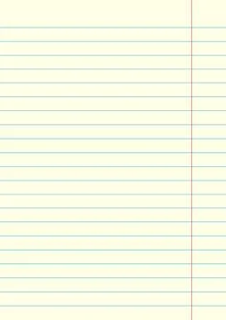 Notebook sheet in a line with red margins. Paper background Stock - Vector 스톡 일러스트