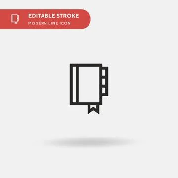 Notebook Simple vector icon. Illustration symbol design template for web mobi 스톡 일러스트