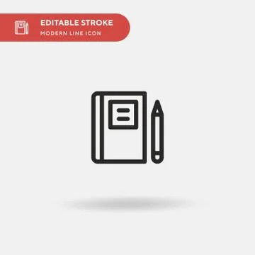 Notebook Simple vector icon. Illustration symbol design template for web mobi Stock Illustration