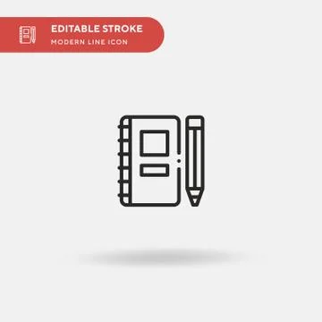 Notebook Simple vector icon. Illustration symbol design template for web mobi 스톡 일러스트