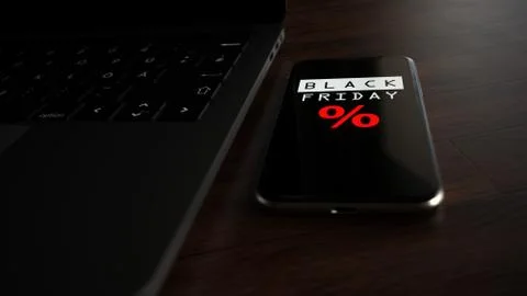 Notebook Smartphone Black Friday Illustrazione stock