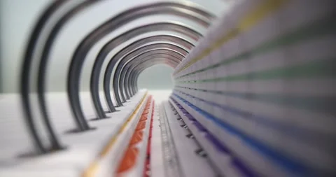 Notebook with spiral binding and sheets inside Stock Footage 252118769