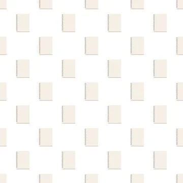 Notebook spiral school and office stationery seamless pattern Stock Illustration