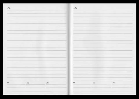 Notebook spread Foto stock