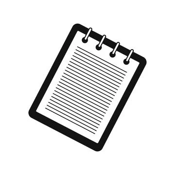 Notebook with spring simple icon 스톡 일러스트