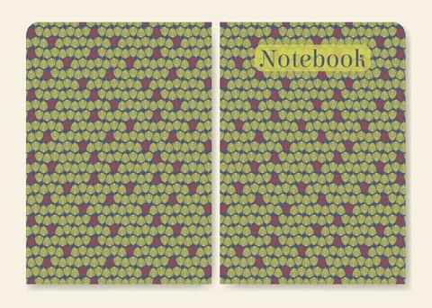 Notebook with springtime pattern. Cover page design aesthetic easter artwork  Stock Illustration