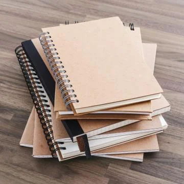 Notebook stack mockup 库存照片