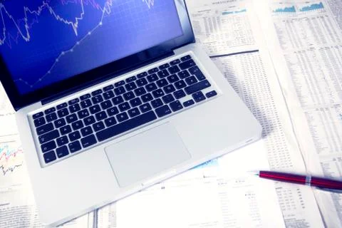 Notebook Stock Analysis Stock Photos