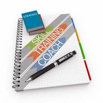 Notebook strategy concept Ilustración de archivo