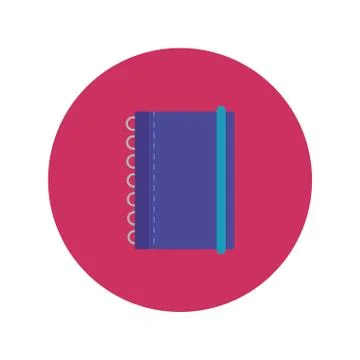 Notebook supply block and flat style icon 库存插图